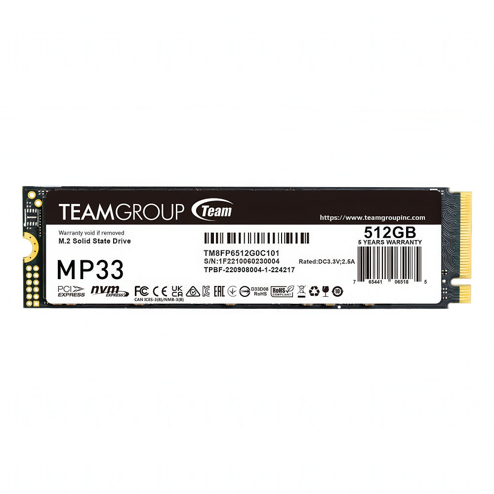 TEAMGROUP MP33 512GB M.2 2280 NVMe PCIe SSD