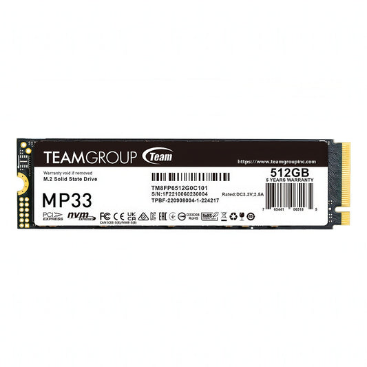 TEAMGROUP MP33 512GB M.2 2280 NVMe PCIe SSD