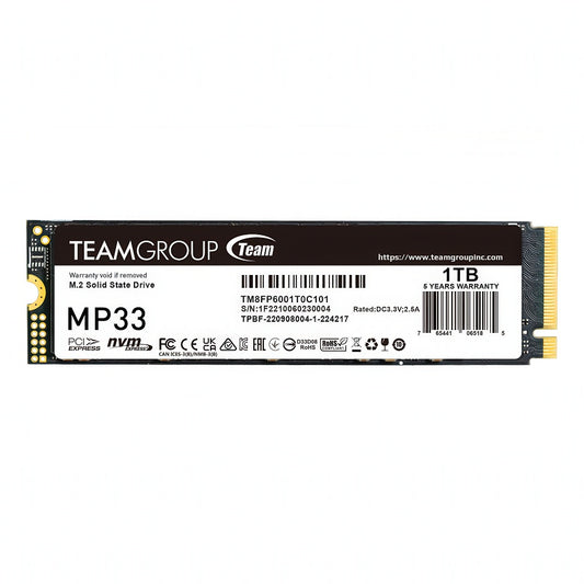 TEAMGROUP MP33 1TB M.2 2280 NVMe PCIe SSD